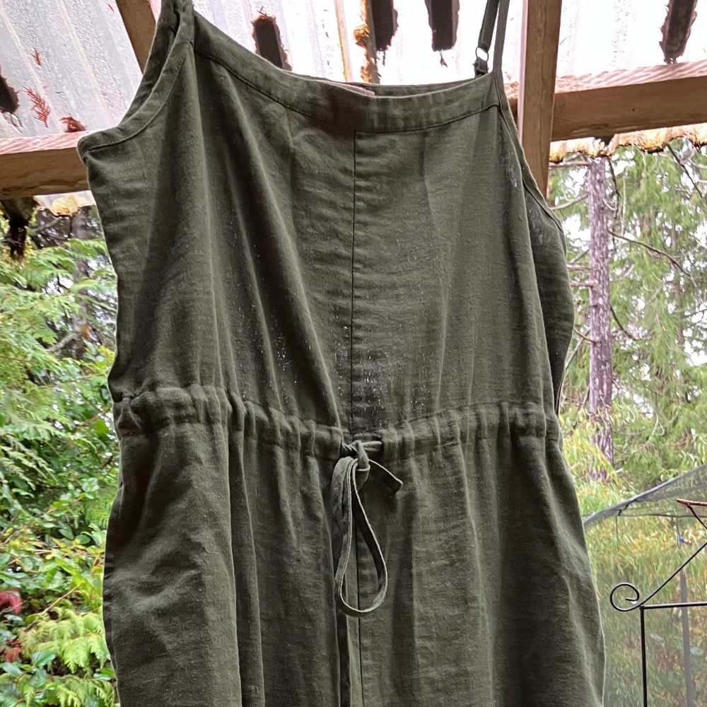 Fat Face Linen Cropped Jumpsuit